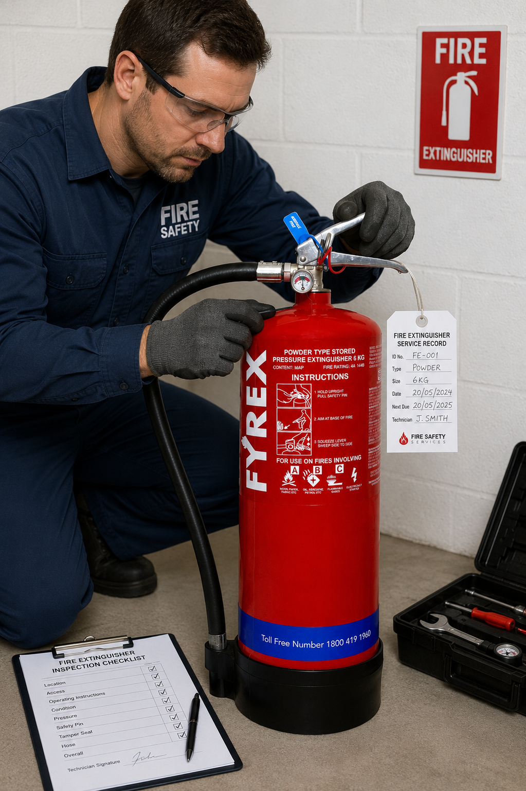 MAINTENANCE OF ALL TYPES OF FIRE EXTINGUISHERS